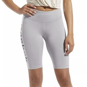 Core 10 & Reebok Women’s Big logo Bike Shorts Training Pure gray short Size S